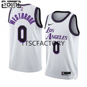 NBA Los Angeles Lakers Trikot Russell Westbrook 0 Nike 2022-23 City Edition Weiß Swingman - Kinder
